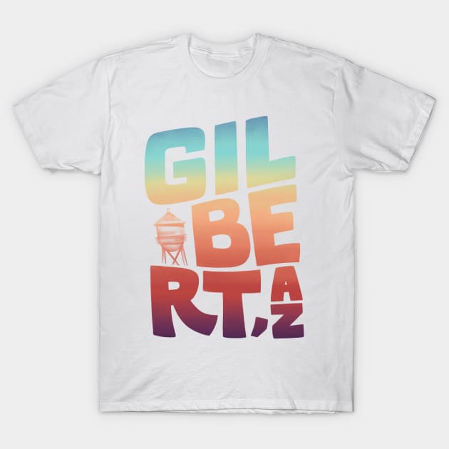 Gilbert Rainbow Type T-Shirt by DreamBox